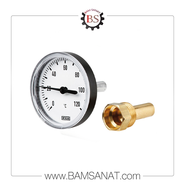 ترمومتر صفحه 6 سانتیمتر استیل برنج افقی ویکا مدل A46-30